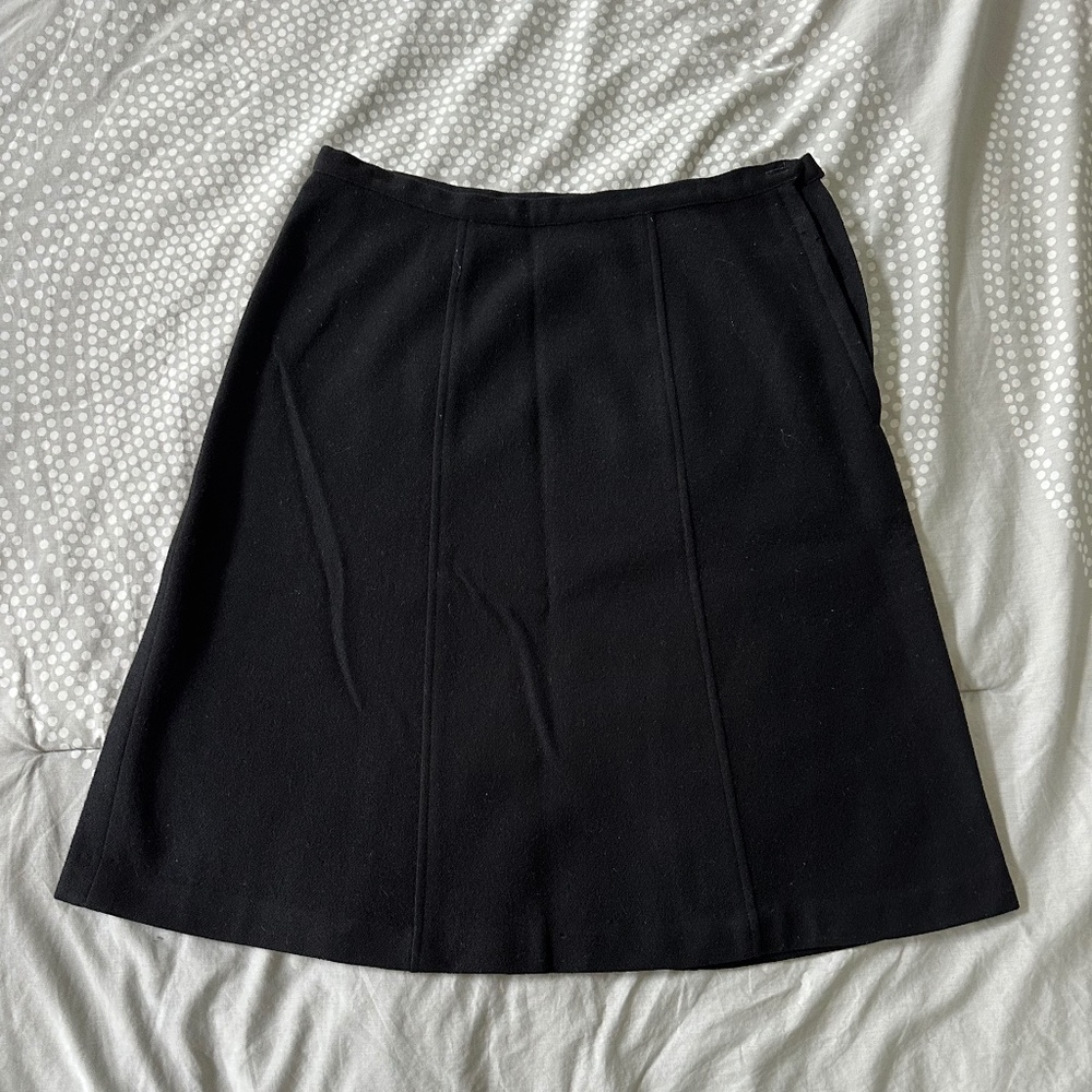 Summit of Boston Vintage Black Wool Skirt Size M